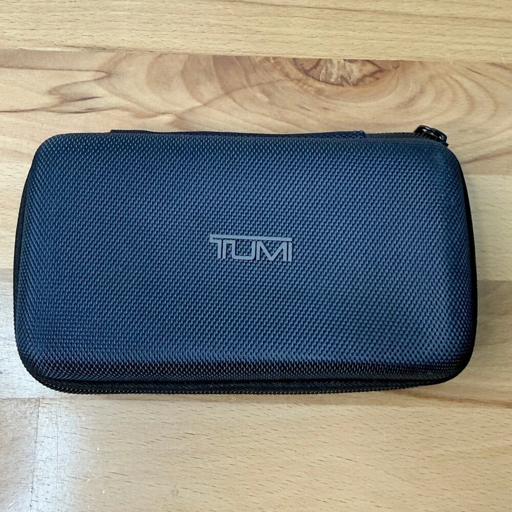 Tumi for Delta Amenity Kit Case Navy Blue Ballistic Nylon Travel Pouch Organizer